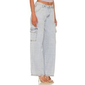NWT Superdown Ryder cargo wide leg jean denim 24 revolve